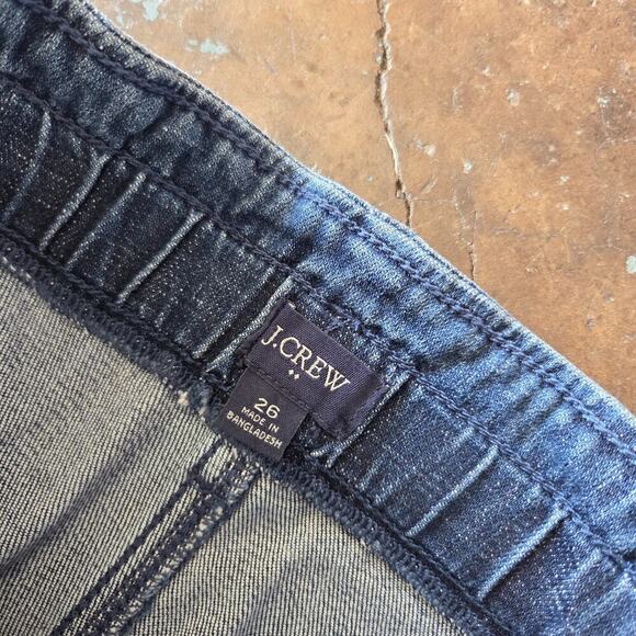 J Crew Paper Bag Jeans Size 26P Belted Strait Leg Denim BX565 High Waist Stretch - Picture 6 of 9